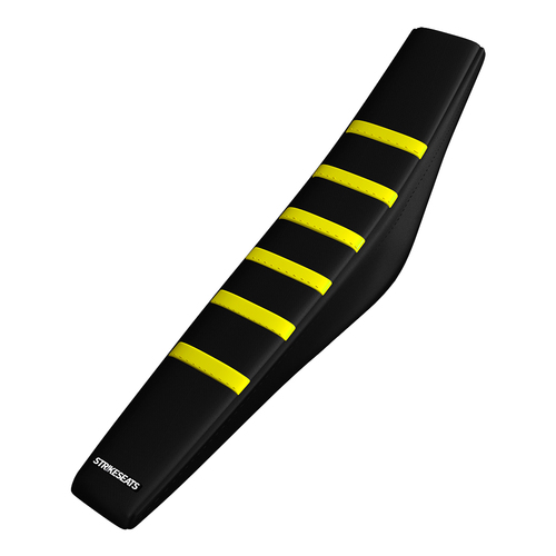 Suzuki RM85 02-24 YELLOW/BLACK/BLACK Gripper Ribbed Seat Cover