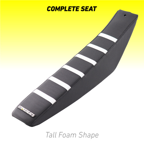 Husqvarna TC125/250/FC250/350/450 23-25/ TE150/300/FE250/501 24-25 WHITE/BLACK/BLACK TALL Complete Seat