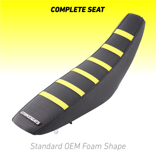 Suzuki RM125 01-12/RM250 01-12 YELLOW/BLACK/BLACK Standard OEM Complete Seat