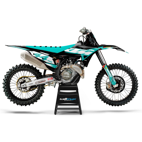 KTM Air Black Teal Graphics Kit
