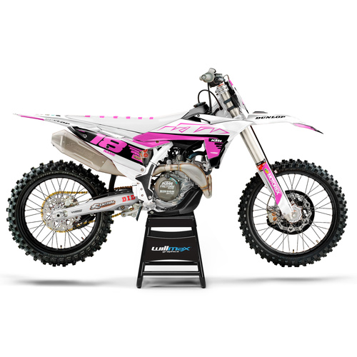 KTM Blast White Pink Graphics Kit
