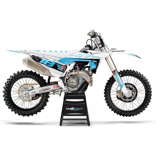 KTM Blast White Light Blue Graphics Kit