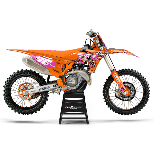 KTM Blotched Pink Graphics Kit