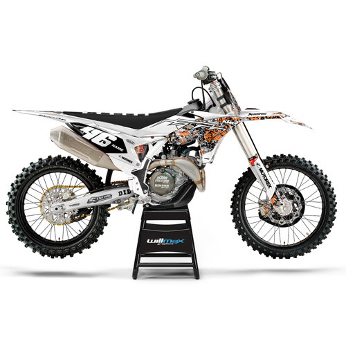 KTM Blotched White Graphics Kit