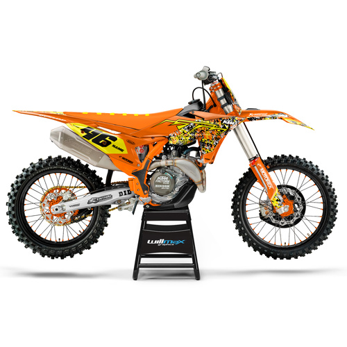 KTM Blotched Yellow Graphics Kit