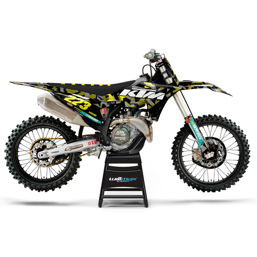 KTM Camo Black Yellow Graphics Kit