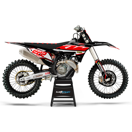 KTM Fracture Black Red Graphics Kit