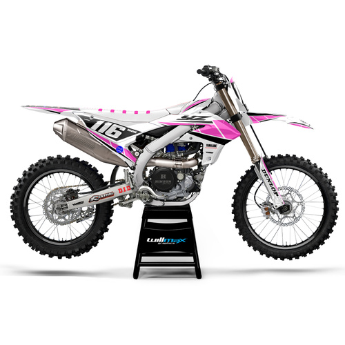Yamaha Admire White Pink Graphics Kit