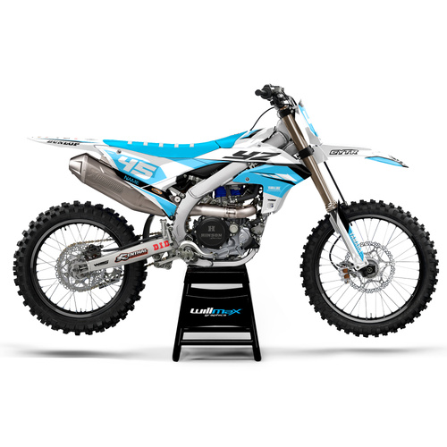 Yamaha Believe White Light Blue Graphics Kit