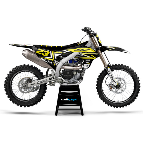 Yamaha Break Black Yellow Graphics Kit