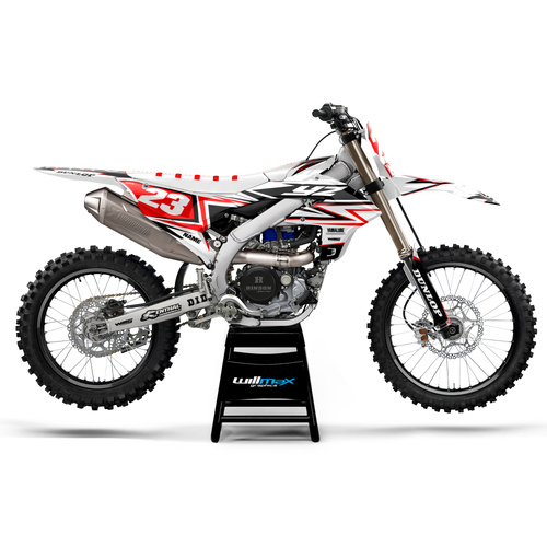 Yamaha Break White Red Graphics Kit