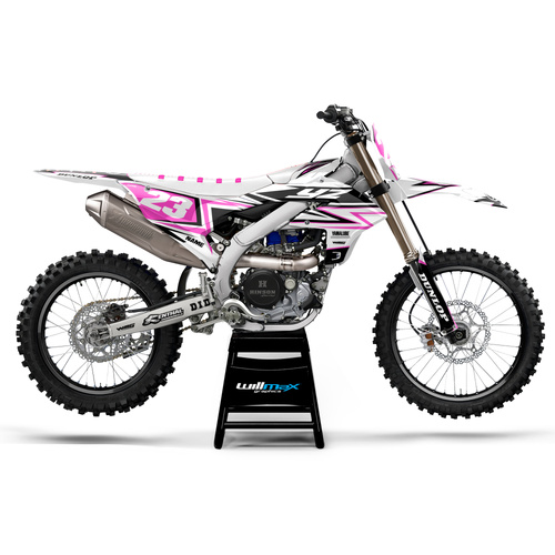Yamaha Break White Pink Graphics Kit
